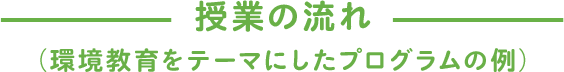 授業プログラムの流れ