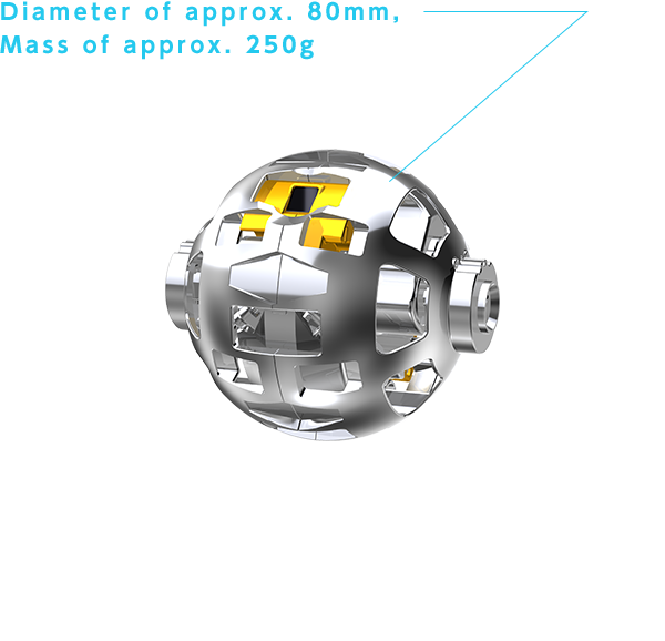 Diameter approx. 80mm, Weight approx. 250g Transforms from a sphere to a lunar robot