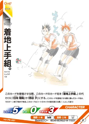 着地上手組。