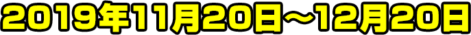 2019年11月20日～12月20日