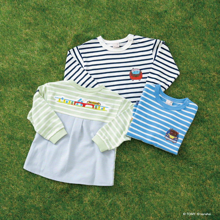 プティマイン(petit main) ボーダー長袖Tシャツ(3種)