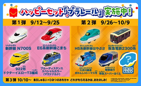 ハッピーセット®『プラレール』実施中！