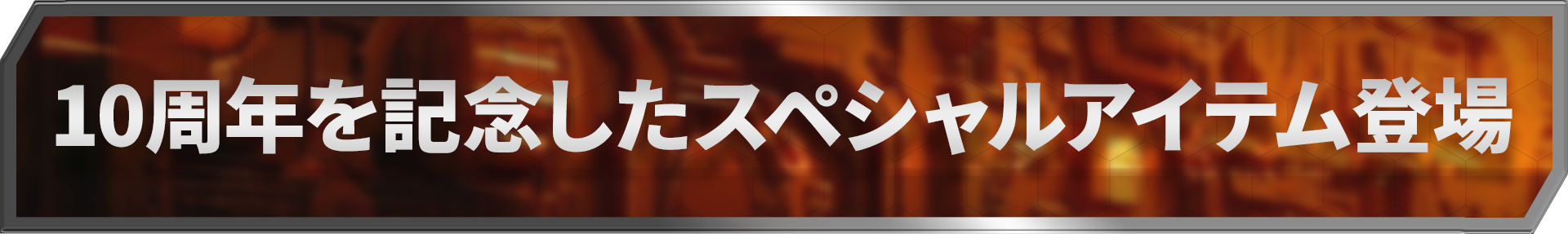 10周年を記念したスペシャルアイテム登場