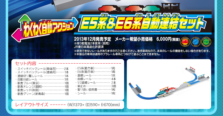 「わくわく自動アクション E5系＆E6系自動連結セット」
