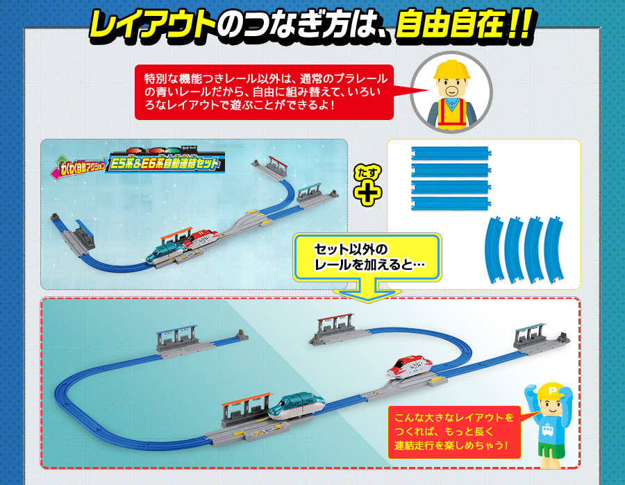 レイアウトのつなぎ方は、自由自在！！