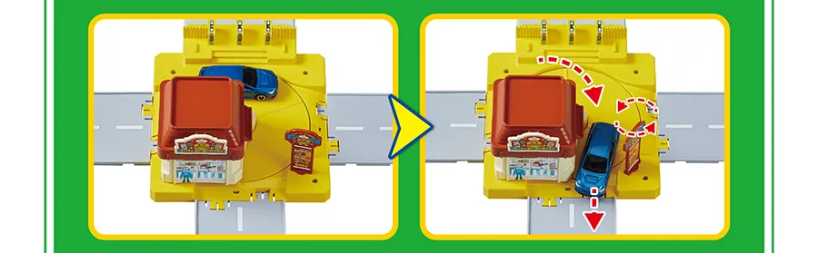 洗車場のブラシがまわる写真
