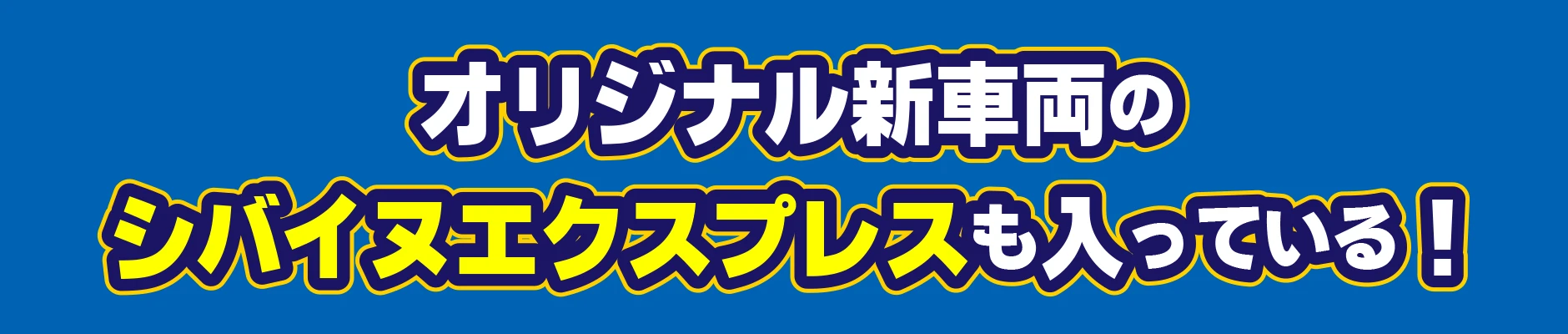 オリジナル新車両のシバイヌエクスプレスも入っている！