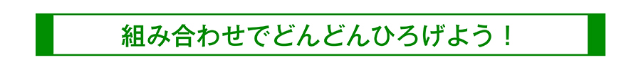 組み合わせてどんどんひろげよう！