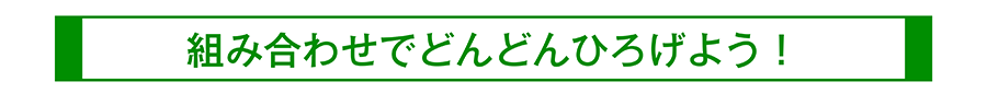 組み合わせでどんどんひろげよう！