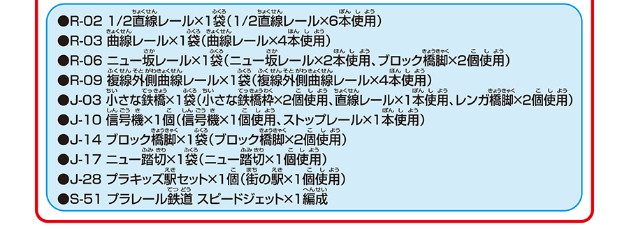 このレイアウトに必要な別売部品・車両
