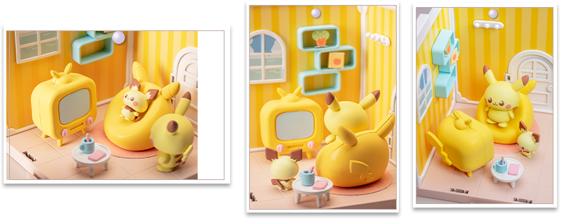 ポケモン ポケピースハウス リビング（ピカチュウ＆ピチュー） 商品イメージ画像