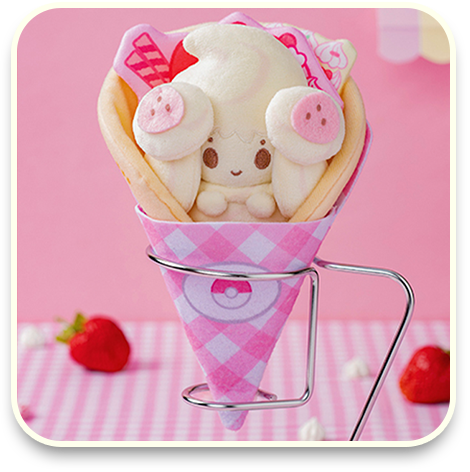 くるくるクレープぬいぐるみ（マホイップ）