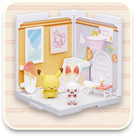ポケピースハウススタジオ（ヒバニー＆ピカチュウ）