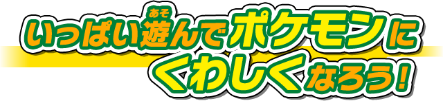 いっぱい遊んでポケモンにくわしくなろう！