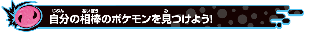 自分の相棒のポケモンを見つけよう!!