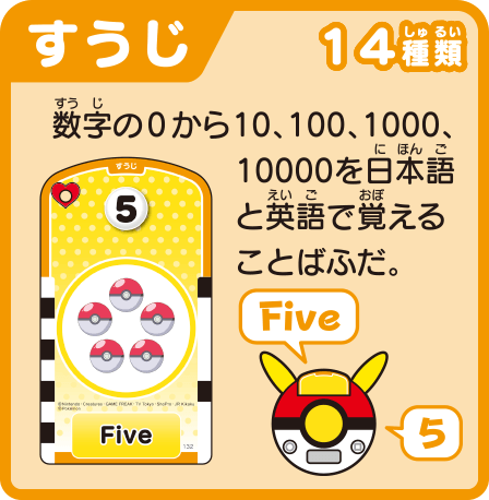 すうじ 14種類