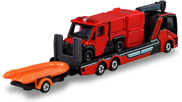 No.132 モリタ 小型オフロード消防車 レッドレディバグ ＆ 搬送車