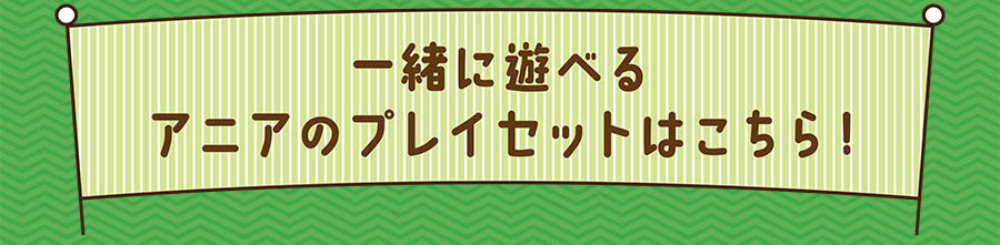 一緒に遊べるアニアのプレイセットはこちら！