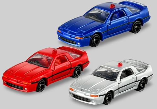 トヨタ スープラ 覆面パトロールカー仕様（青、赤、シルバー）