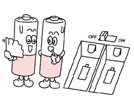 長時間使わないときは、電池を取り出しましょう！