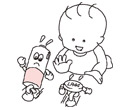 小さな子供のそばに置かないで！