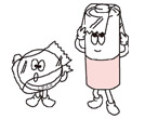 電池を捨てるときや保管するときは、セロハンテープを巻きつけてね！
